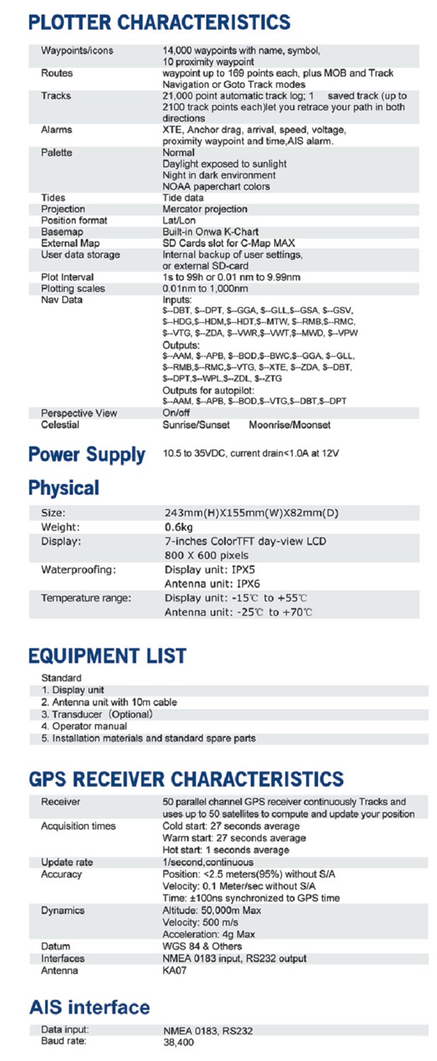 Kcombo-7 7inch ONWA GPS Plotte - Fish Finder Transducer review and price