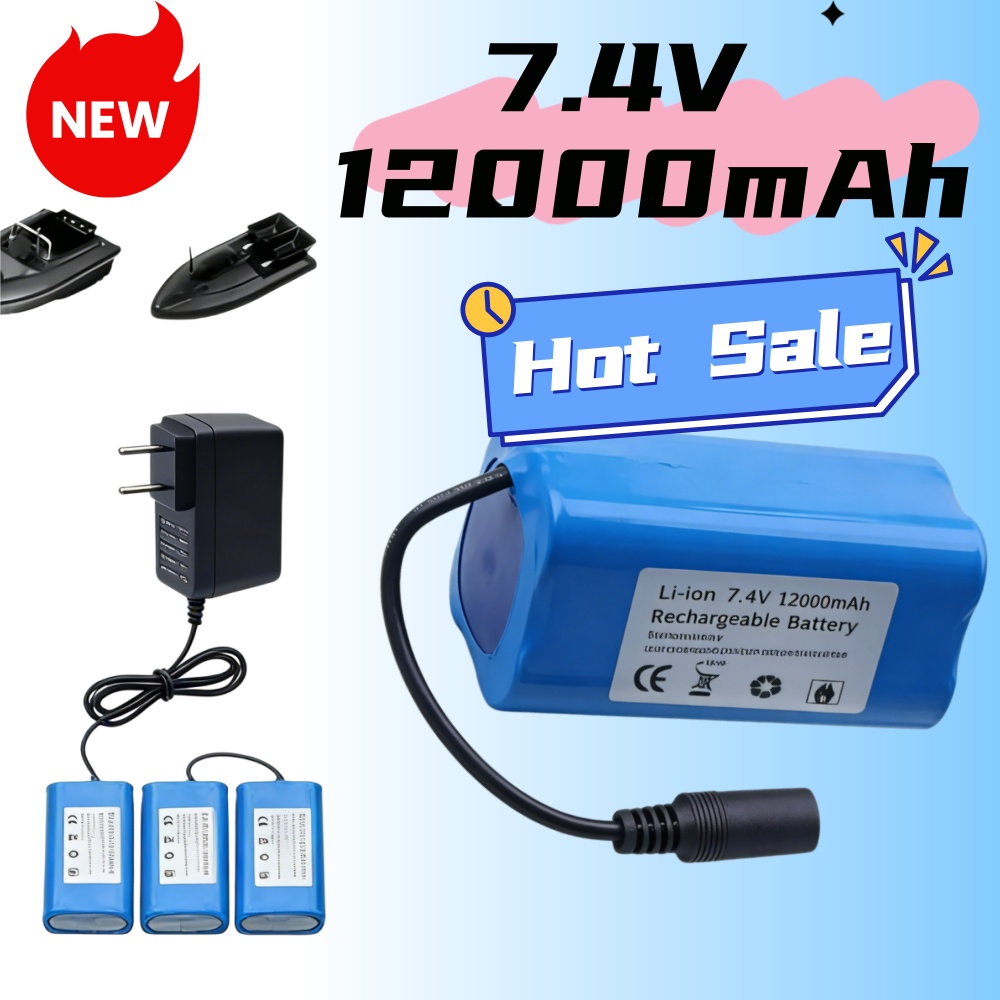 7.4V 12000mAh Battery with USB - Fish Finder Charger review and price